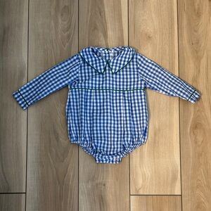 The Beaufort Bonnet Company Blue and Green Gingham Bradford Bubble